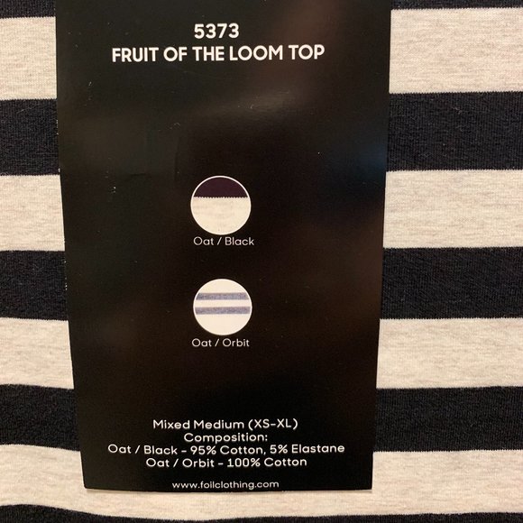 FOIL~ "NWT!!" ~   Striped top w/ pom-pom trim - Picture 3 of 11